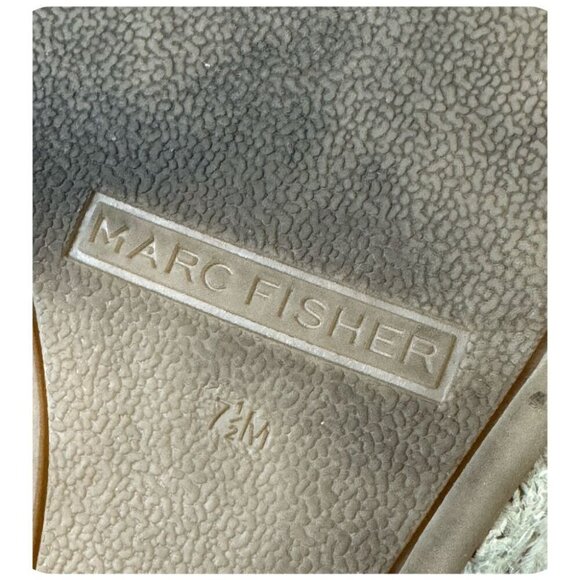 Marc Fisher Senton Suede Espadrille Studded Tan Wedges Sandals Size 7.5 - Picture 12 of 14